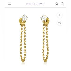 Melinda Maria - Ayla Star Lobe Chain Earrings